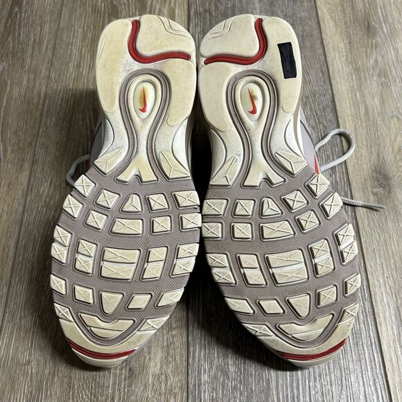 Nike Air Max 97 Womens Size 9 Shoes White Gray Red CI7388-002 Reflective Shoes - Picture 10 of 13